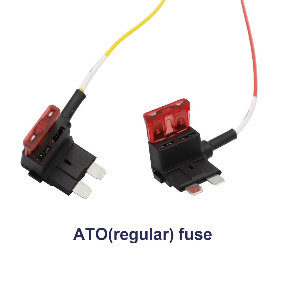 Fitcamx Fuse Box Cable Hardwire Kit, 4 In 1 Ato (Regular), Mini, Micro, Low Profile Mini, 2Pcs Each