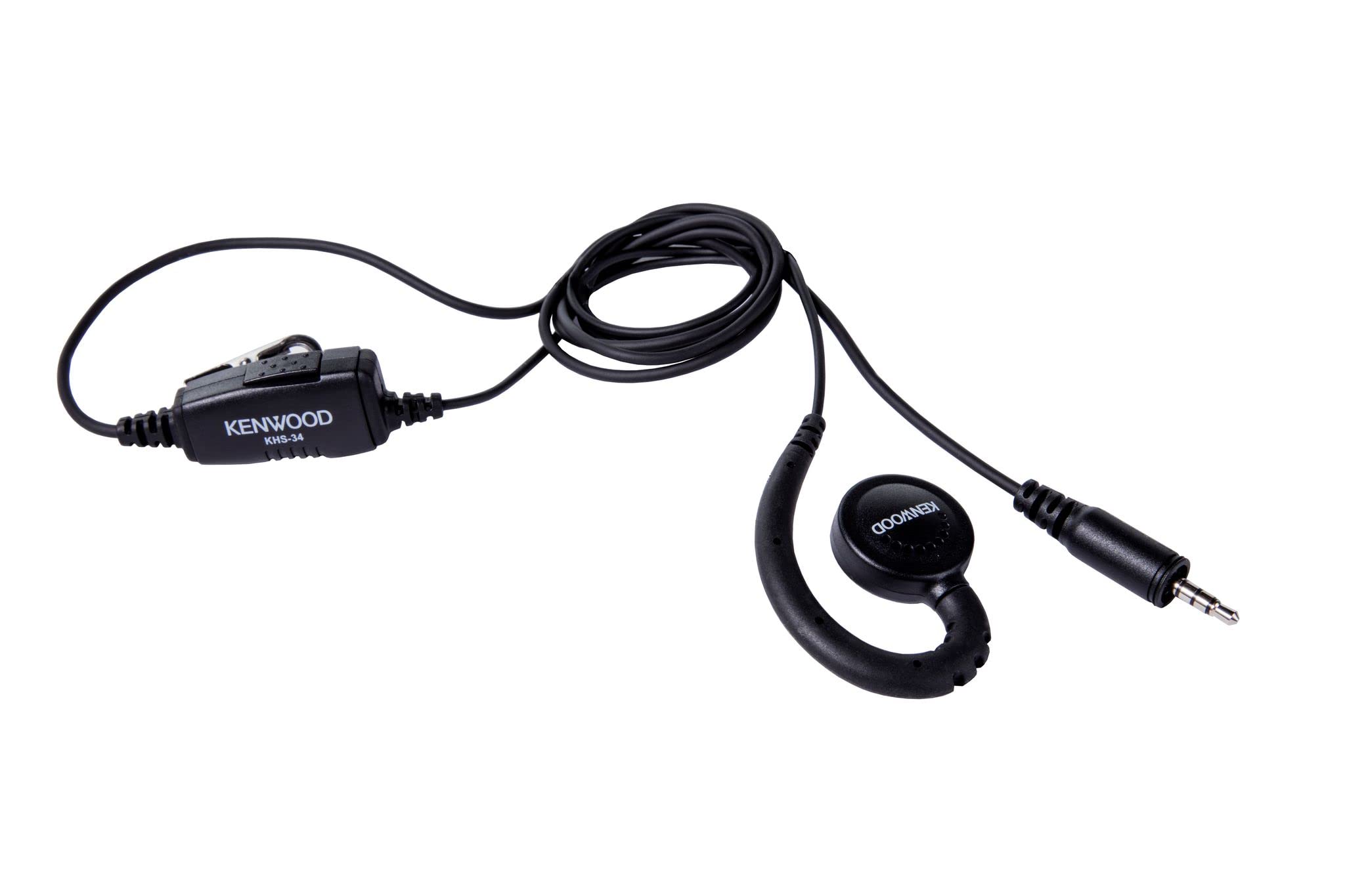 Kenwood Khs 34 Walkie Talkie Earpiece With Mic, C Ring Ear Piece For Walkie Talkie, In Line Ptt Switch, Compatible With Protalk