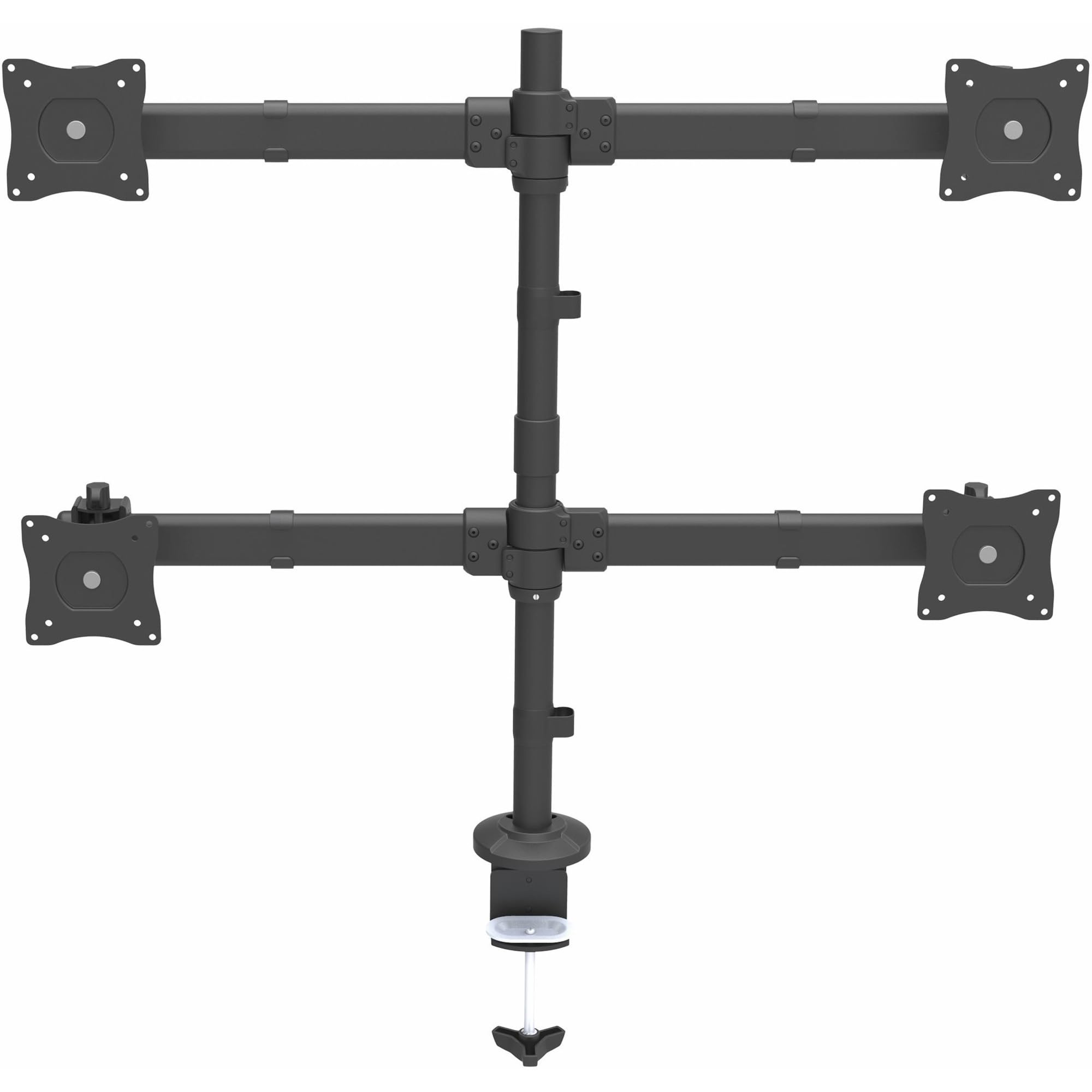 Startech.Com Desk Mount Quad Monitor Arm   Ergonomic Vesa 4 Monitor Mount 2X2 Up To 27''   Articulating & Height Adjustable Pole
