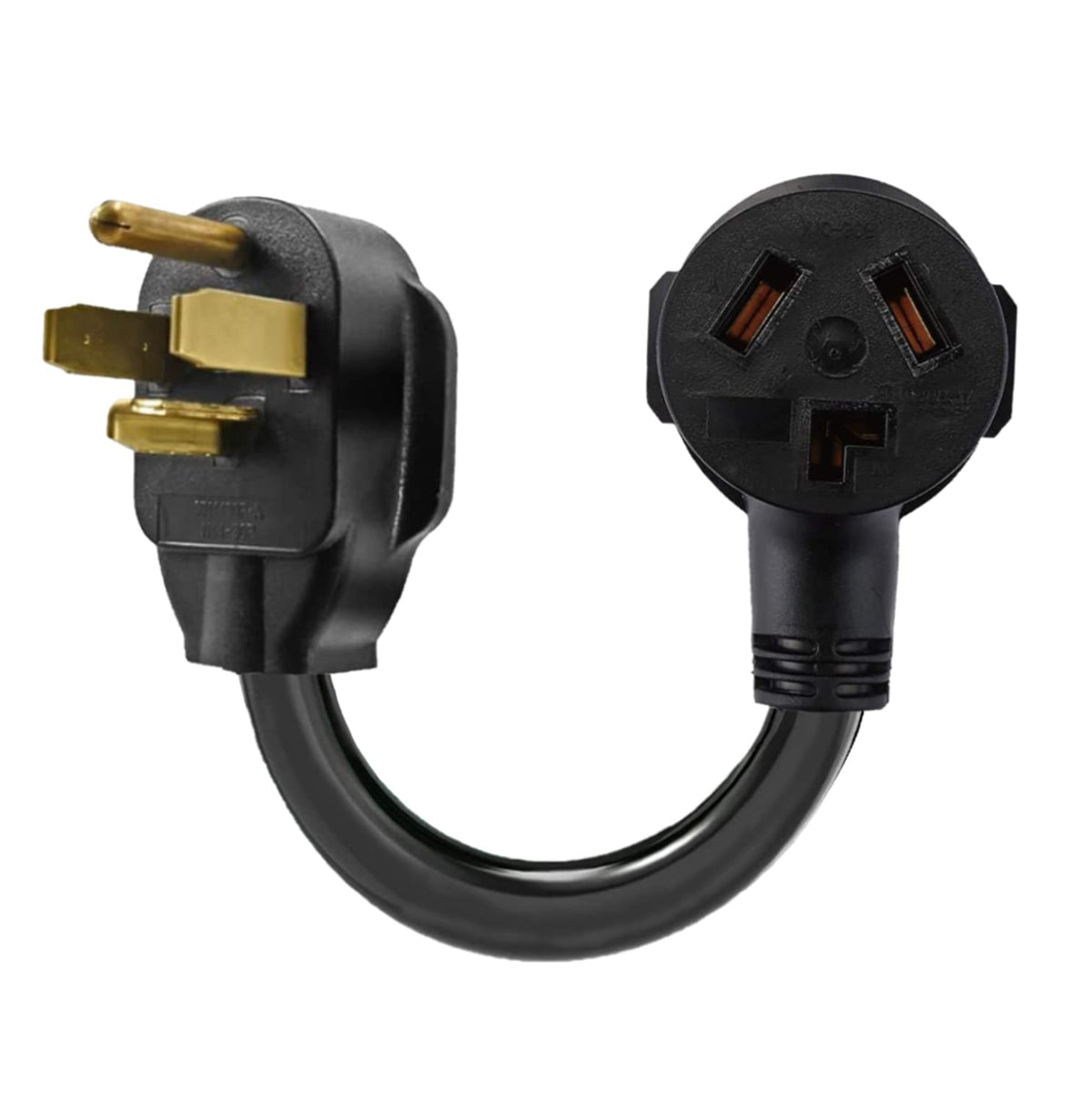 Eversimpleinc 3 Prong To 4 Prong Dryer Plug Adapter, Connects 3 Prong Old Dryer Female To 4 Prong New Dryer Male Receptacle, Nem