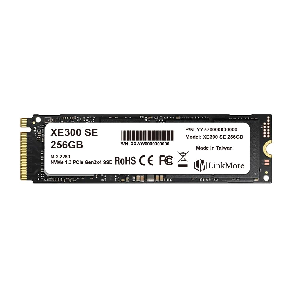 Linkmore Xe300 Se 256Gb Pcie Gen3 Nvme M.2 2280 Internal Solid State Drive, Gen3.0X4 Read Speed Up To 2100Mb/S, Write Speed Up T