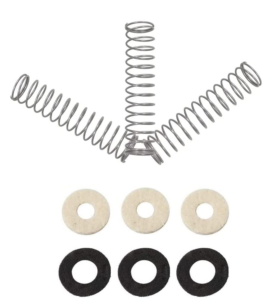 Tuoren Trumpet Repair Kit Replacement Part Valve Sytem Felt Washers Cushion Piston Guides Connecting Rod Spring Musical Instrume