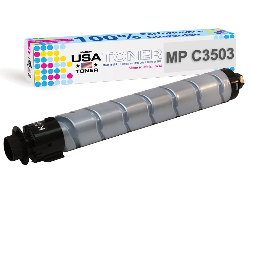 Made In Usa Toner Compatible Replacement For Ricoh Mp C3003 Mp C3004 Mp C3504 Mp C3004Ex Mp C3504Ex, 841813, 841817 (Black)
