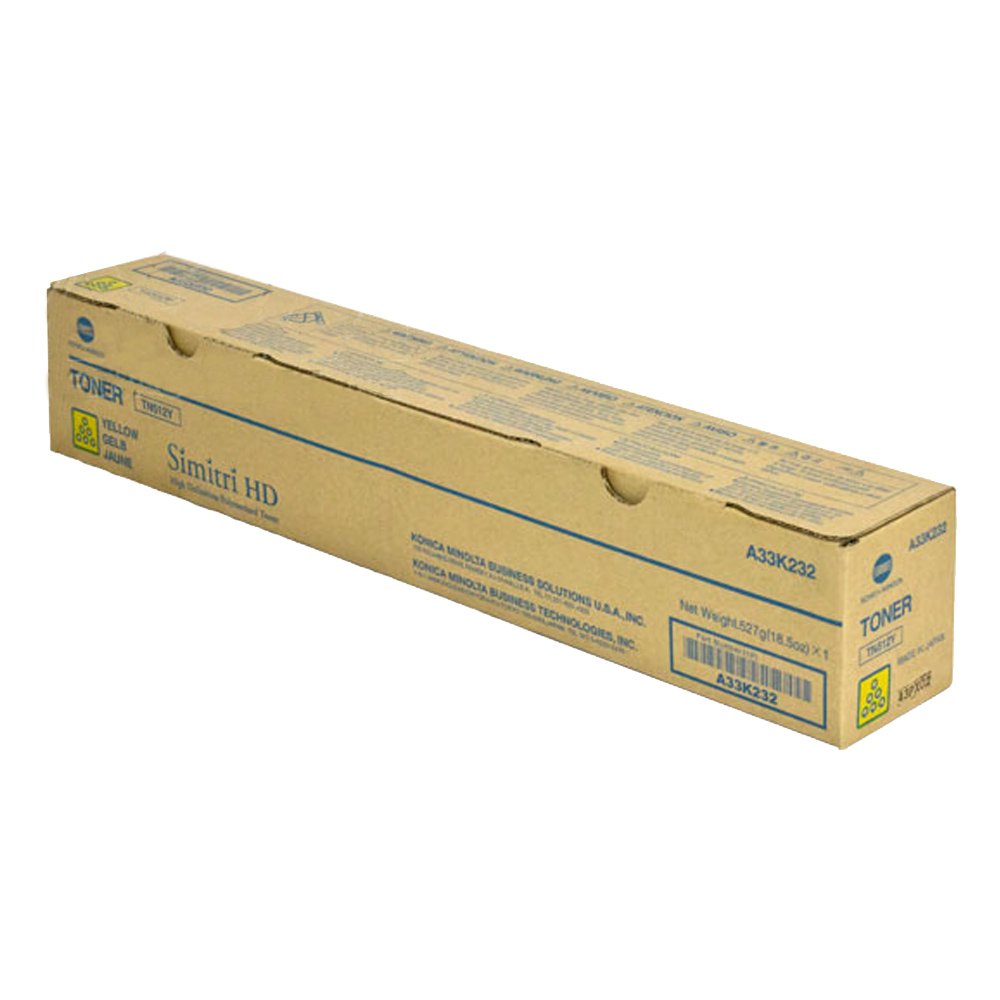Konica Min/QMS A33K232 TN-512Y Yellow Toner for Bizhub C554 C454 A33K232 OEM