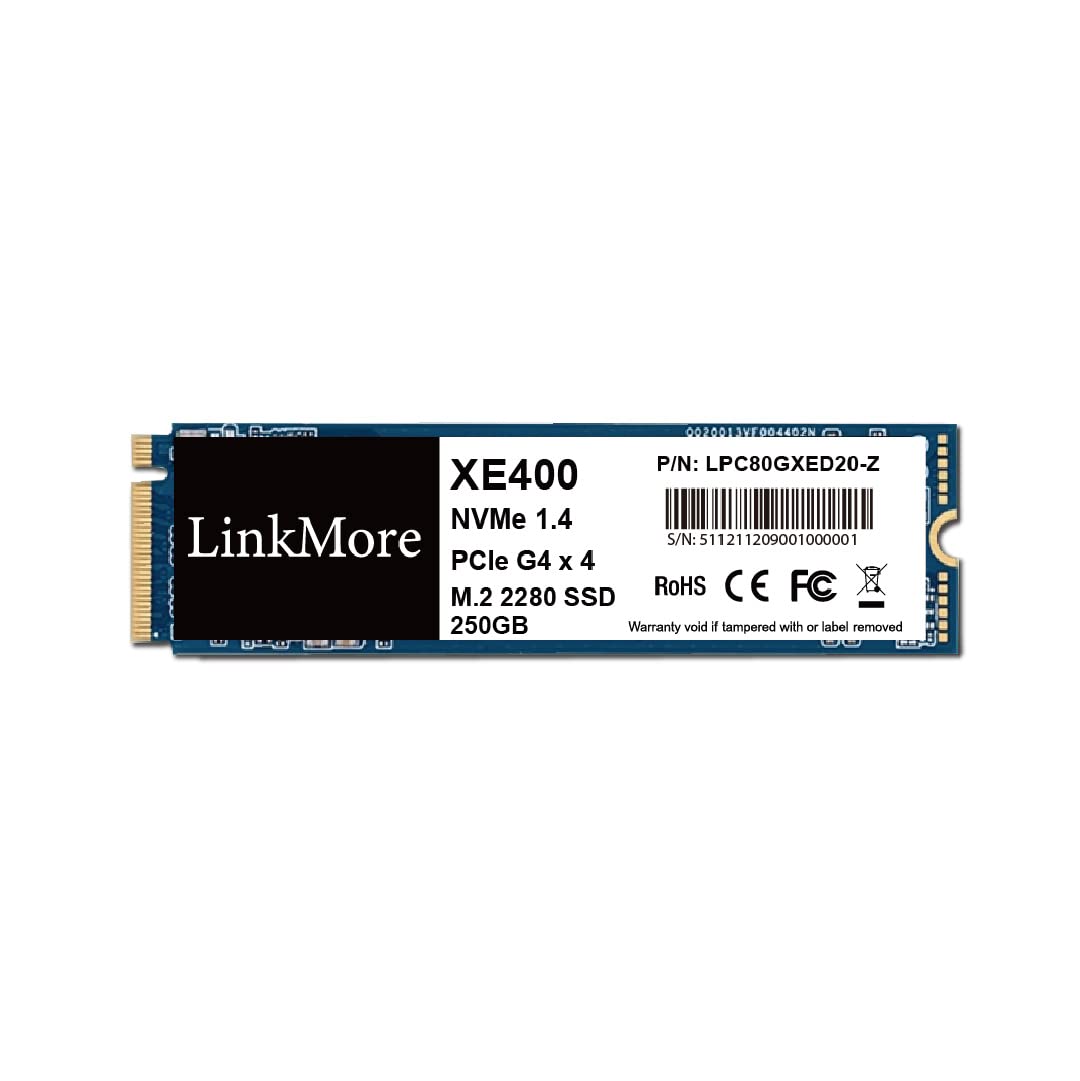 Linkmore Xe400 250Gb M.2 2280 Pcie Gen4 Nvme 1.4 Internal Ssd, Solid State Drive, Read Speed Up To 4650Mb/S Storage For Pc, Lapt