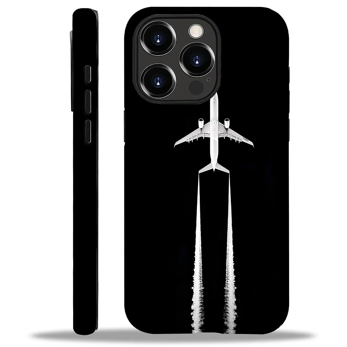 WANKBLC Compatible with iPhone 14 Pro Max Matte Case, Airplane Pilot Plane Aviation Pattern for Girl Full Body Design Soft Silic