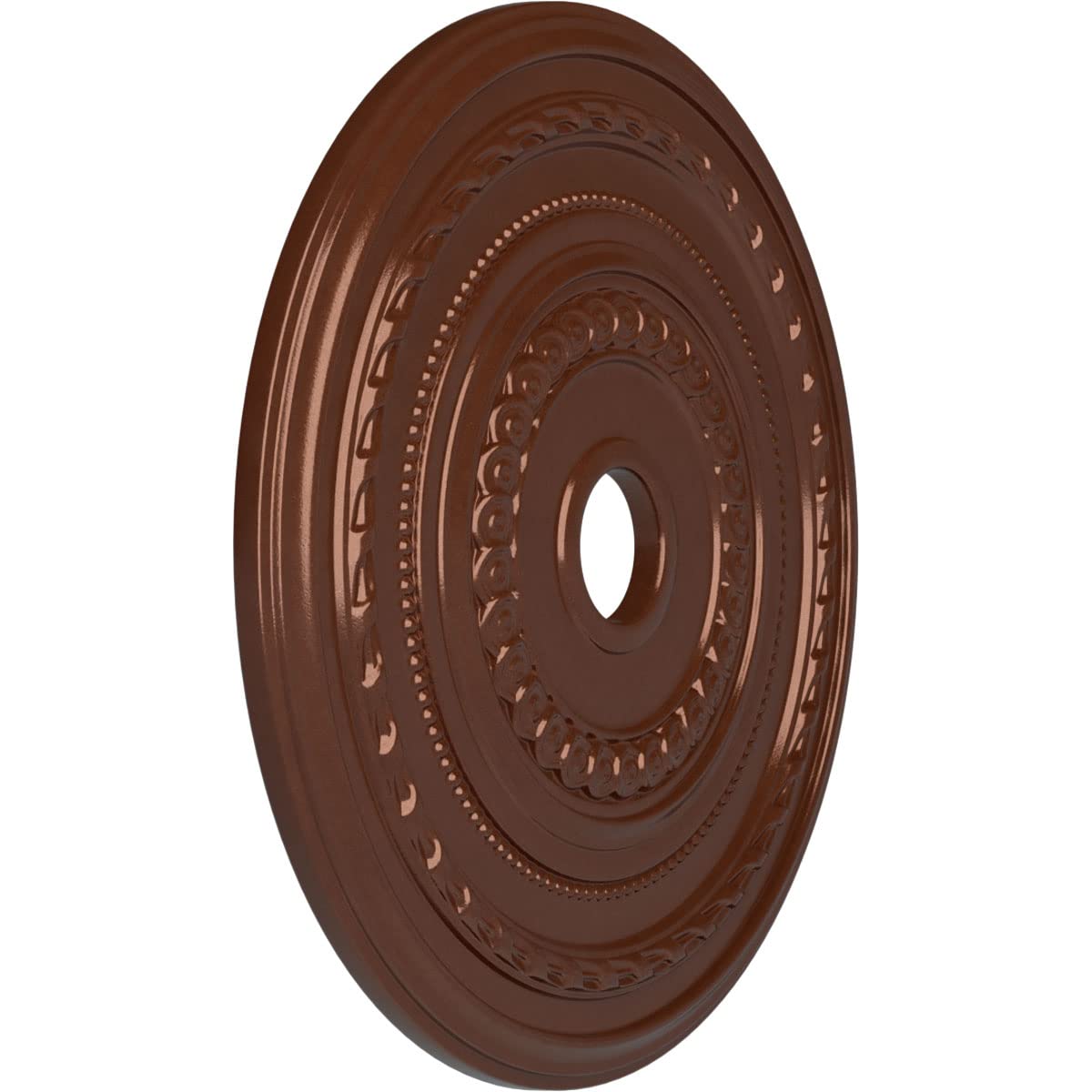 Ekena Millwork Cm25Cocps Cole Ceiling Medallion, 25 3/8''Od X 3 3/8''Id X 1 3/8''P, Hand Painted Copper Penny