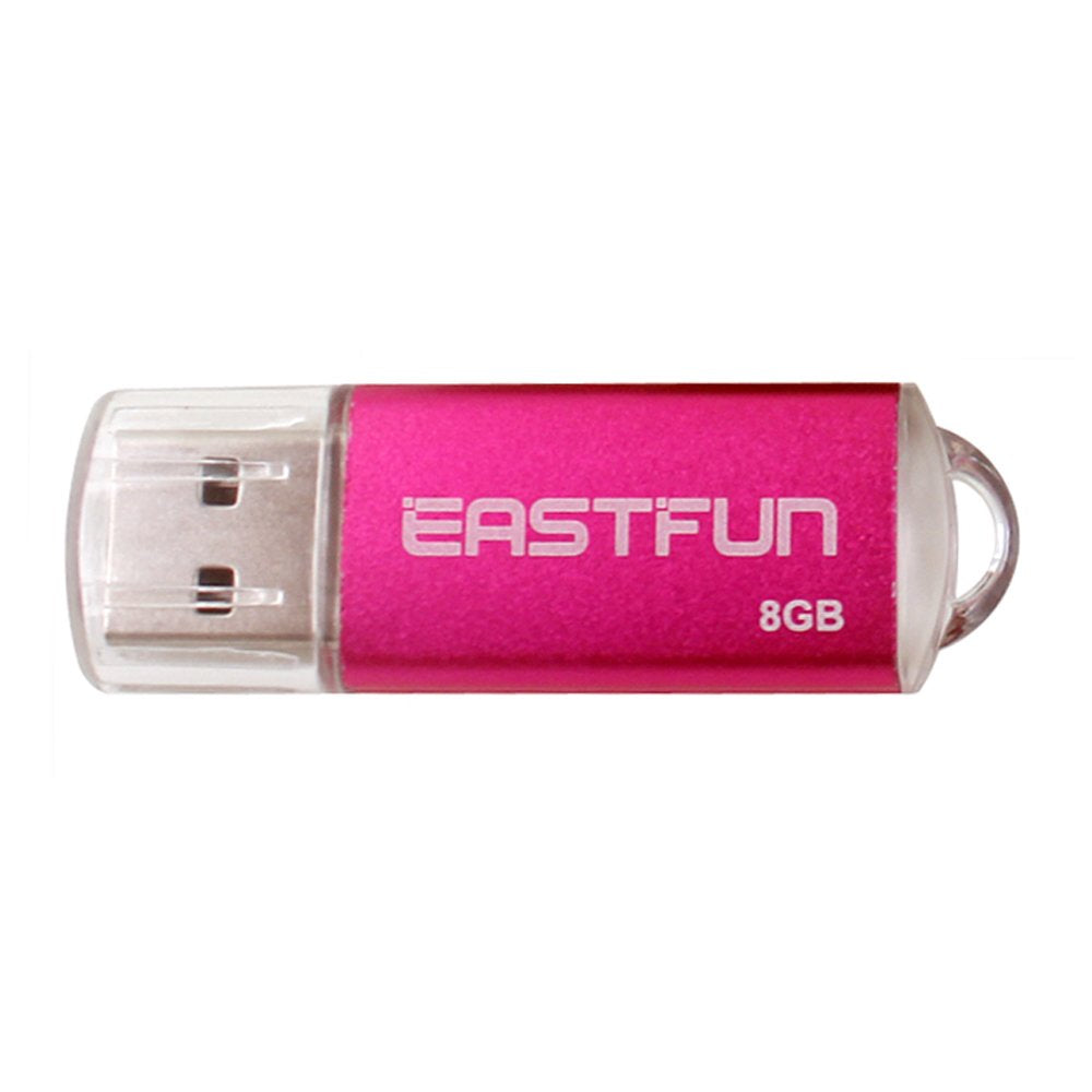 Eastfun 5Pcs 8Gb Usb Flash Drive Usb 2.0 Flash Memory Stick Thumb Stick Pen(Five Mixed Colors: Blue Purple Rose Green Gold)