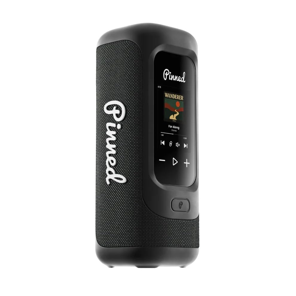 Pinned Sound Stick PRO Smart GPS Golf Speaker  IPX7 Waterproof  Black