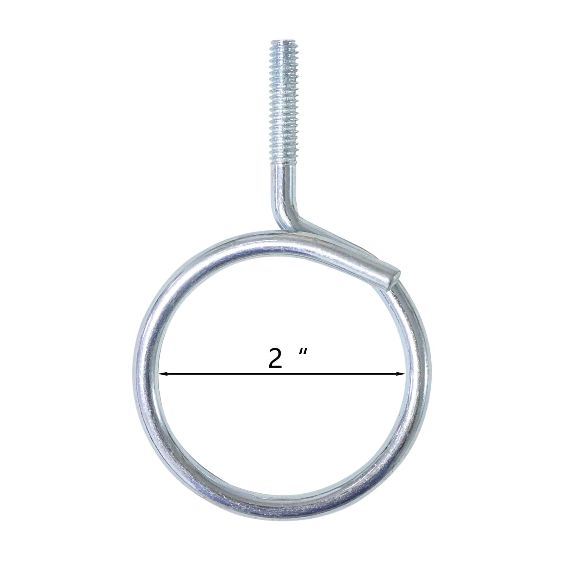 Nidaye 1/4'' 20 Machine Threaded Bridle Rings, 2'' Diameter Heavy Duty Cable & Wire Support, Cable Ring Hangers For Low Voltage