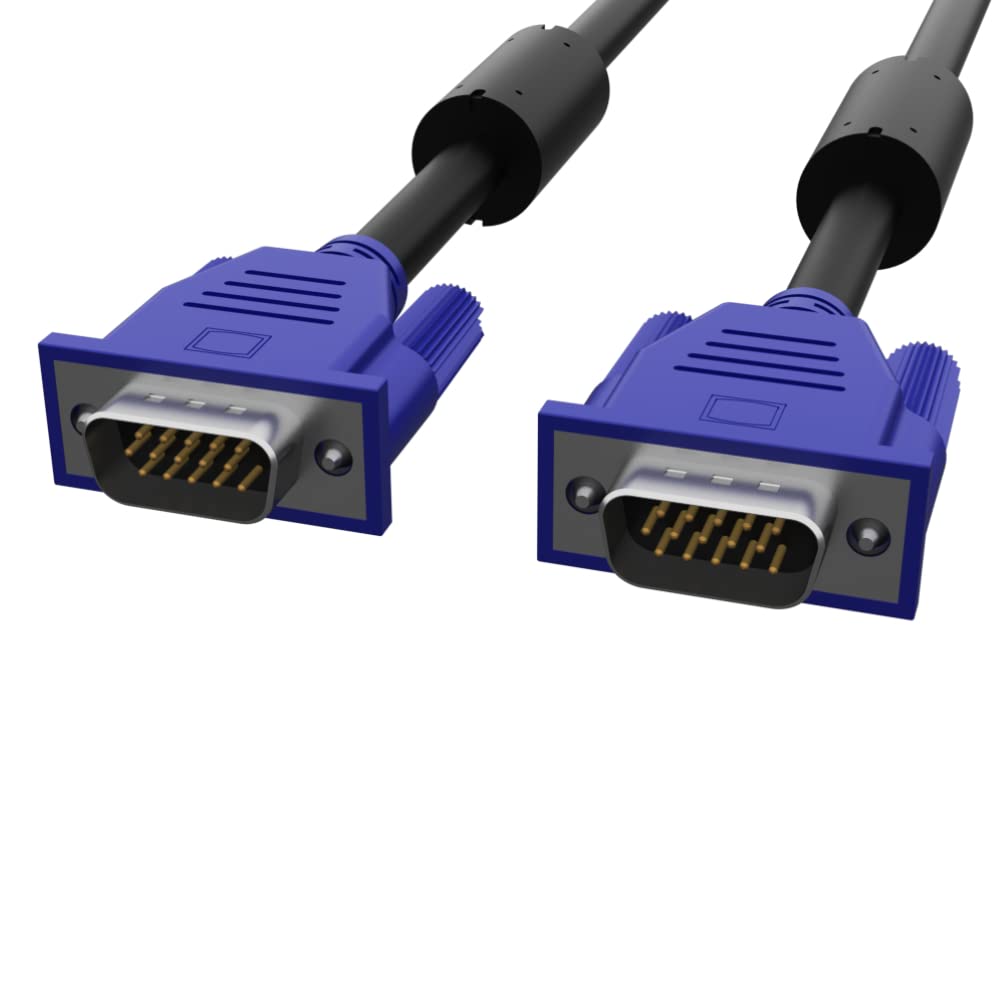 Kyper Uskyper 1367 Monitor Cable 6Ft 15 Pin M/M Vga To Vga Svga 1080P Full Hd High Resolution For Tv Computer Projector (1)