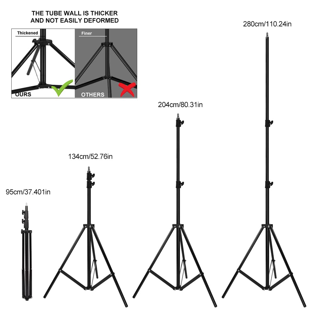 Heavy Duty Aluminum Alloy Photography Video Tripod Light Stands, Tripod Stands For Softboxes, Umbrellas, Reflectors, Lights   Pa