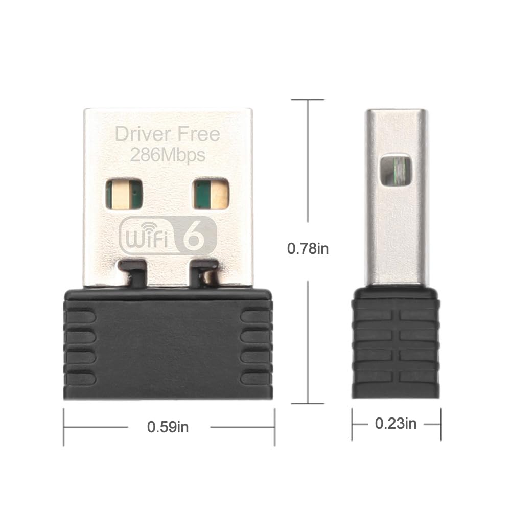 Ax300 Wifi 6 Mini Wifi Adapter,2.4Ghz Only,Driver Free Usb Wifi Dongle,Support Windows 7/8/10/11, Black, Wd Ax286