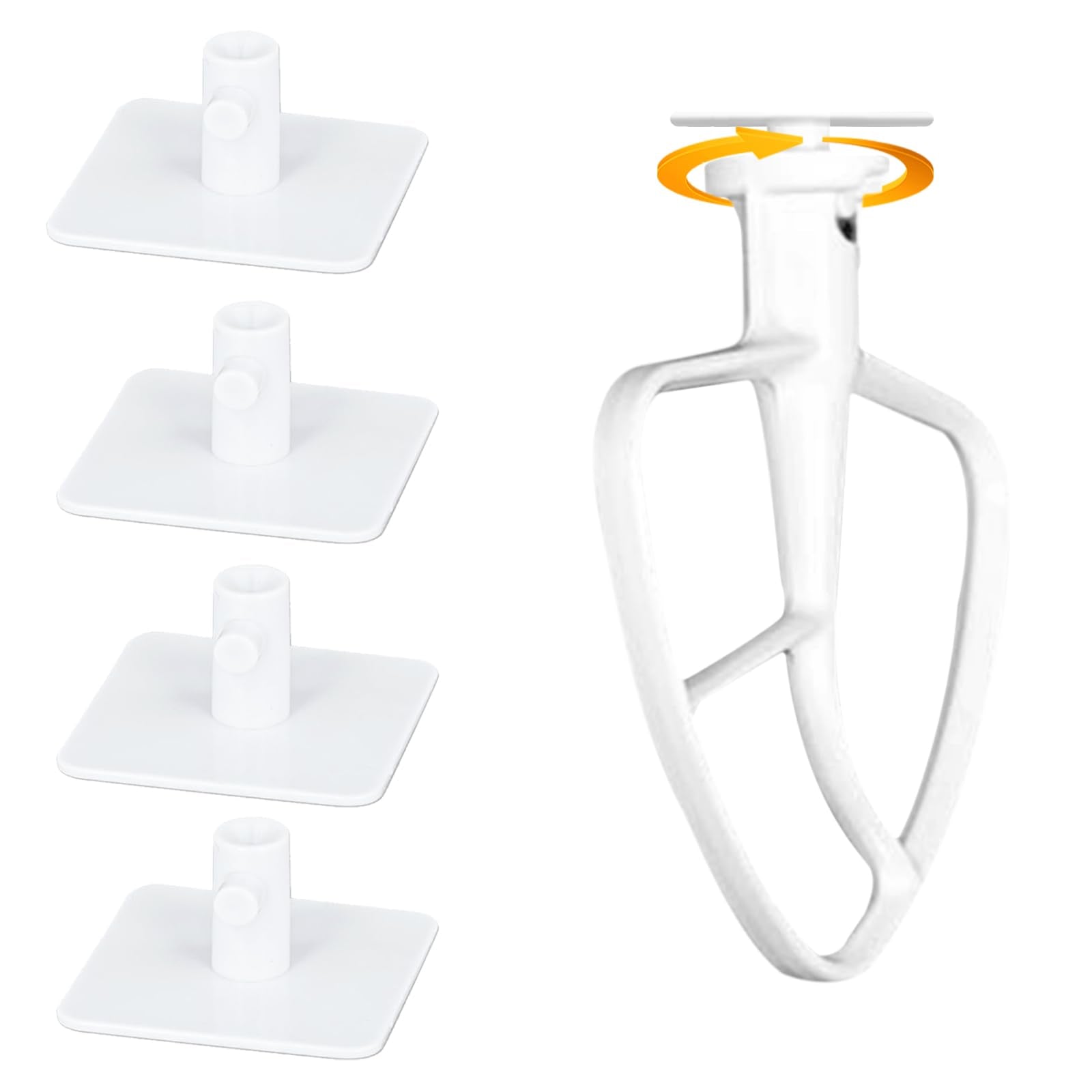 Stand Mixer Attachment Holders Compatible With Kitchenaid Mixer Accessories (White)