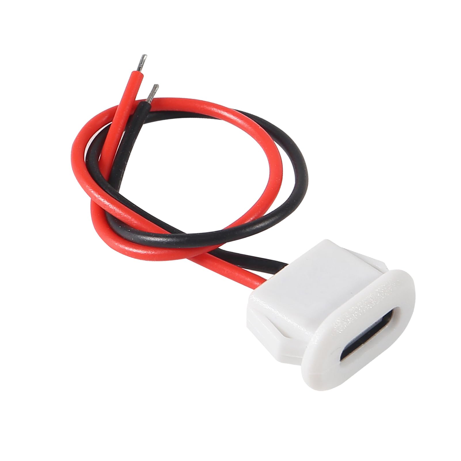 Xiitia 8Pcs Type C Female Chassis Waterproof 2P Solder Wire Type Usb C Pigtail Cable Extension Power Cable Usb C Plug To 2 Pin B
