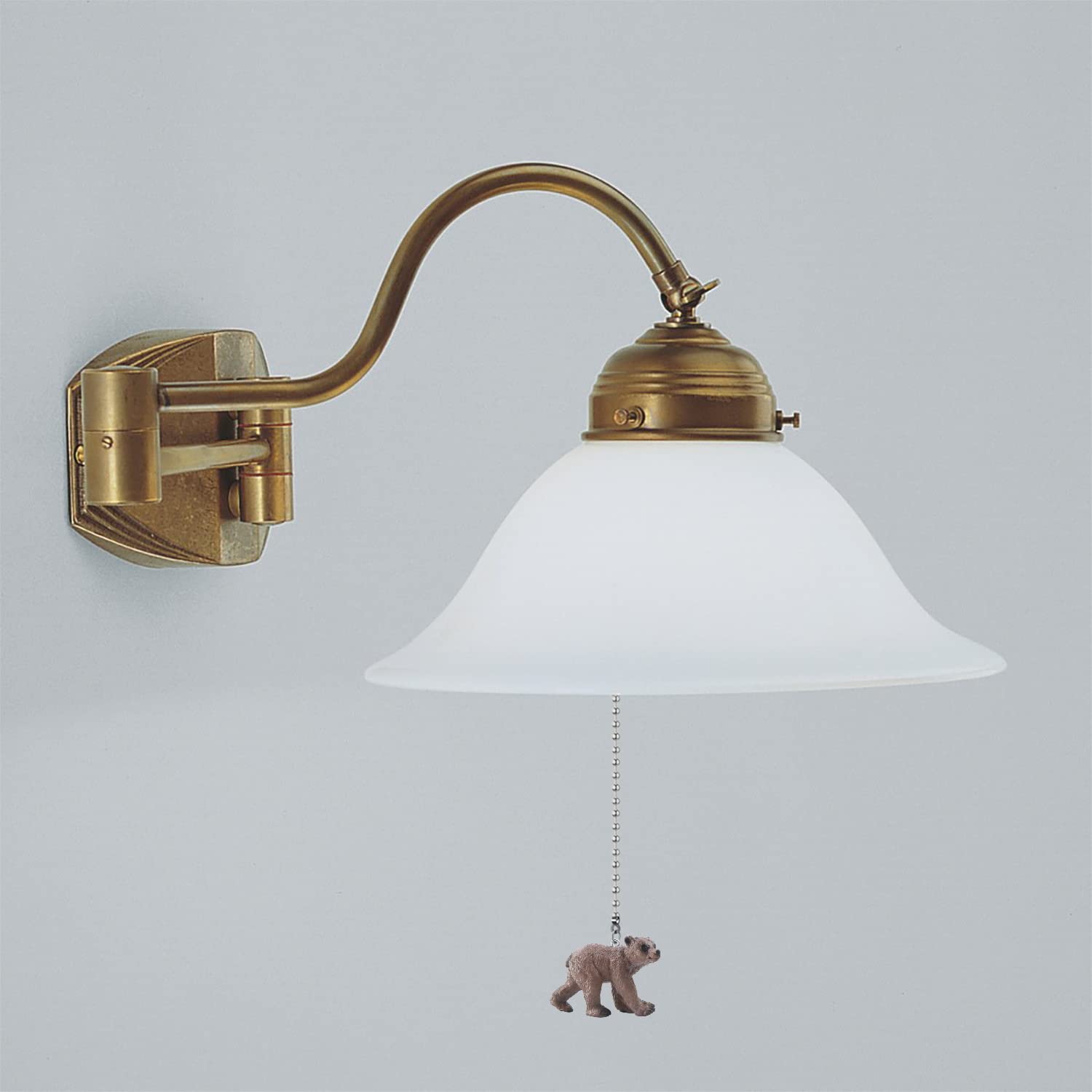 Dotlite Bear Ceiling Fan Pull Chain,12In Cute Bear Fan String Pulls Charm Extension Decorative,3Mm Diameter Beaded Fan Light Pul