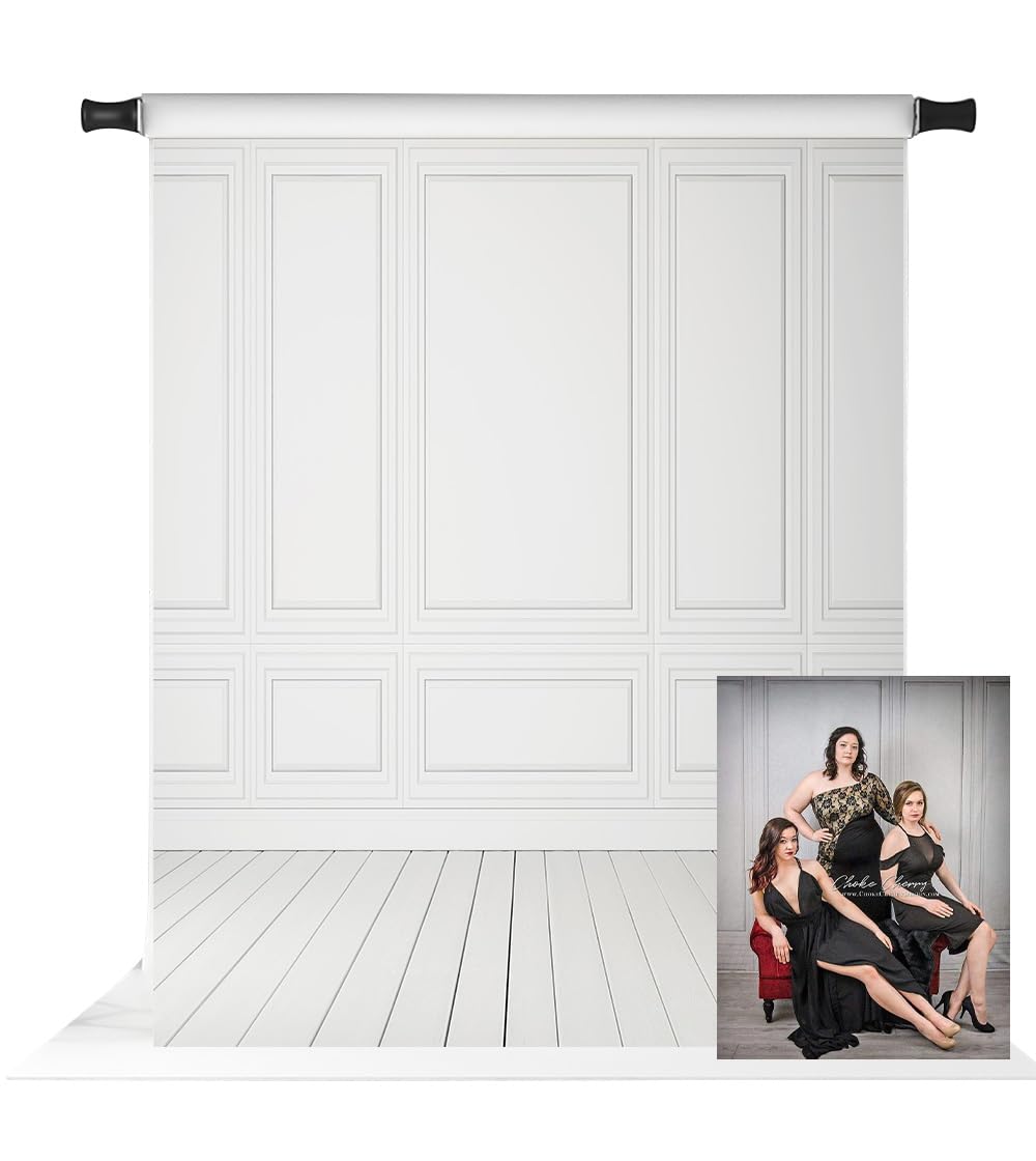 Kate 5X7Ft White Grey Wall Photography Backdrop Classic Vintage Texture Wood Floor Background Portrait Backdrop For Photo Studio