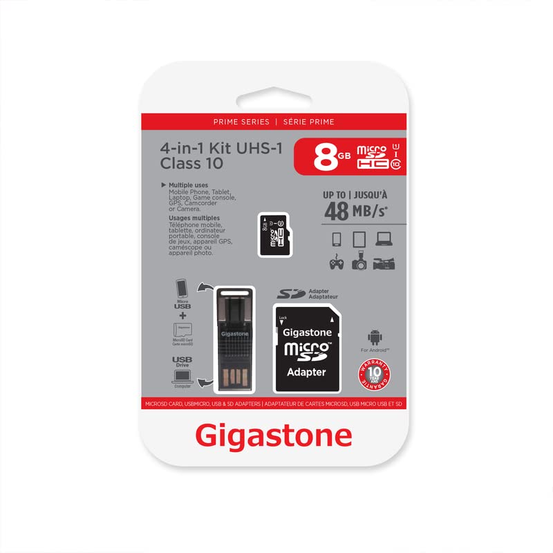 Gigastone Duracell Sd Flash Memory Card 1 (Gs-4In1U1-08G-R)