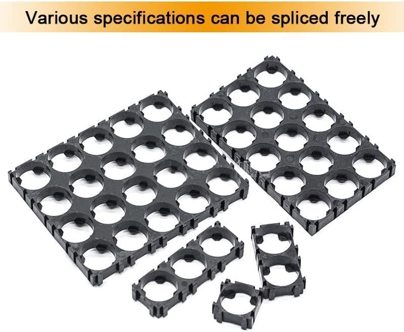 Bettomshin 50Pcs 32650 Lithium Cell Spacer Double Battery Holder Bracket Battery Pack Bracket For Diy Fixed Battery 32.4Mm Hole