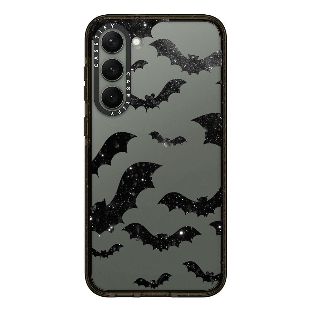 Casetify Impact Samsung Galaxy S23+ Case [4X Military Grade Drop Tested / 8.2Ft Drop Protection]   Bats   Clear Case Halloween