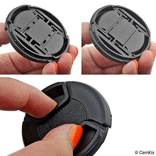 55Mm Set Of 2 Camera Lens Hoods And 1 Lens Cap - Rubber (Collapsible) + Tulip Flower - Sun Shade/Shield - Reduces Lens Flare And