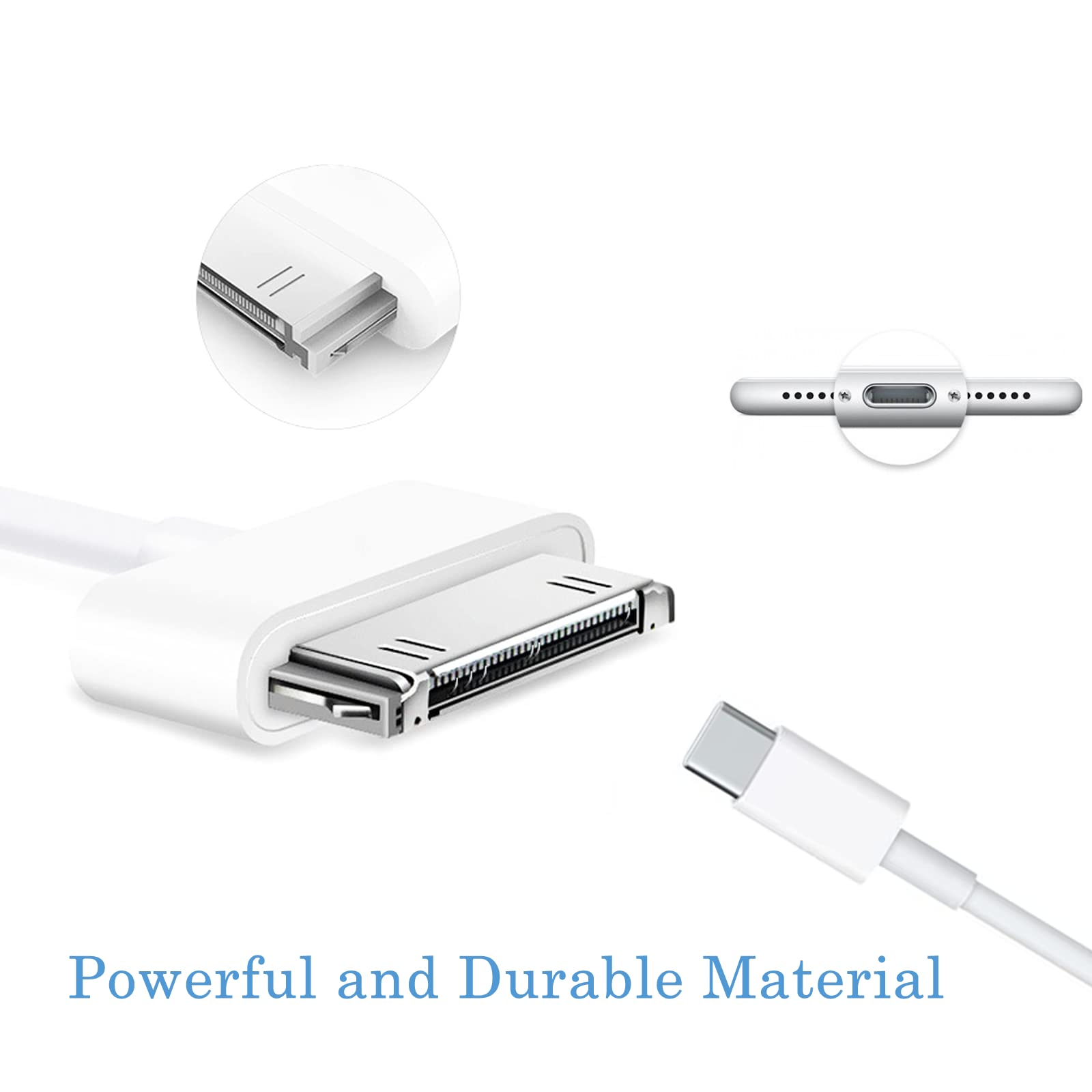 Arbove Usb C To 30 Pin Cable, 3Ft Type C To 30 Pin Cable Mains Charging Syncing Old Pad Phone Pod
