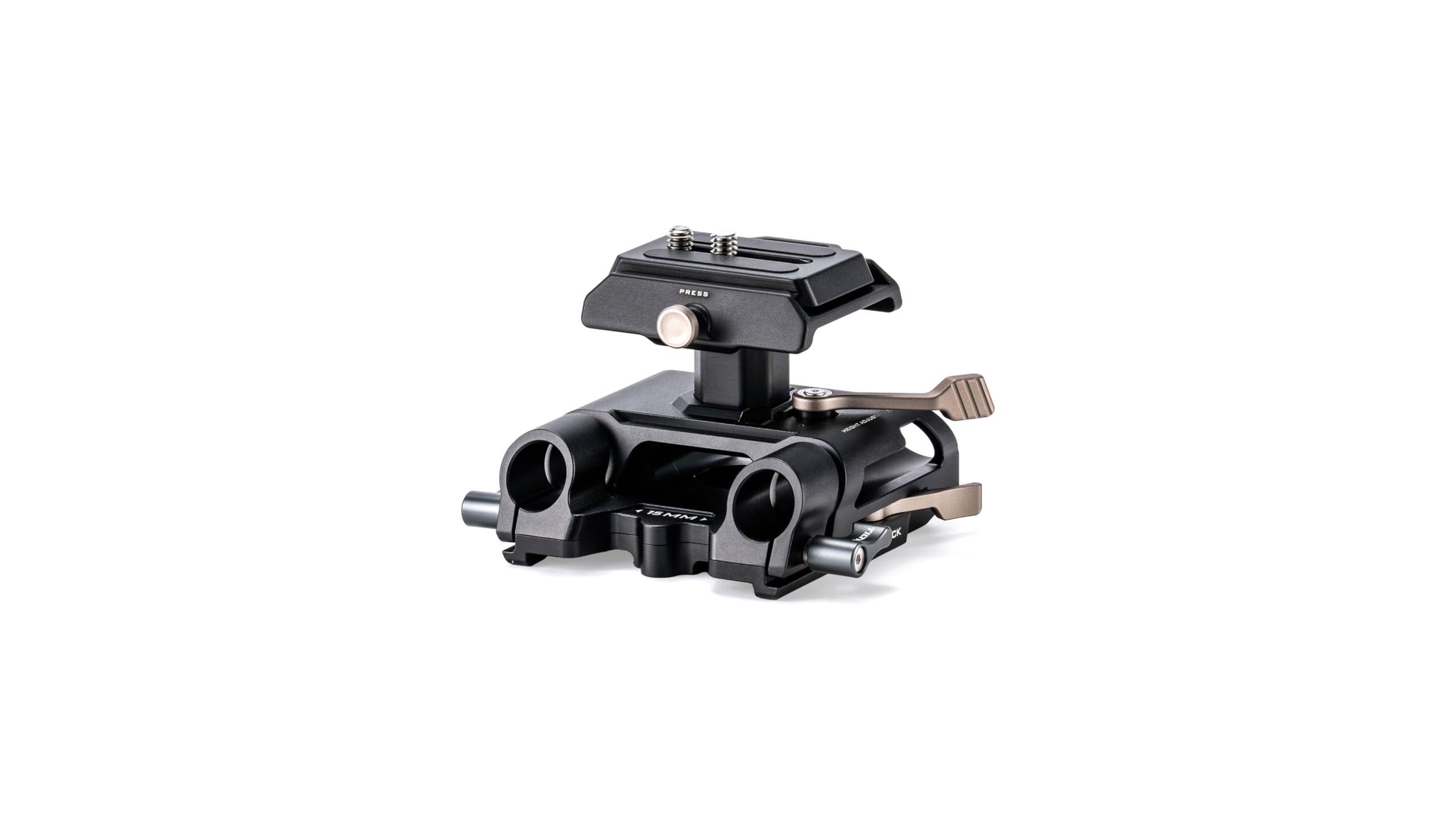 Tilta 15mm LWS Arca Height Adjustable Baseplate - Black | Compatible with DJI Standard ARCA Plates and Tilta Cages | 15mm Rod an
