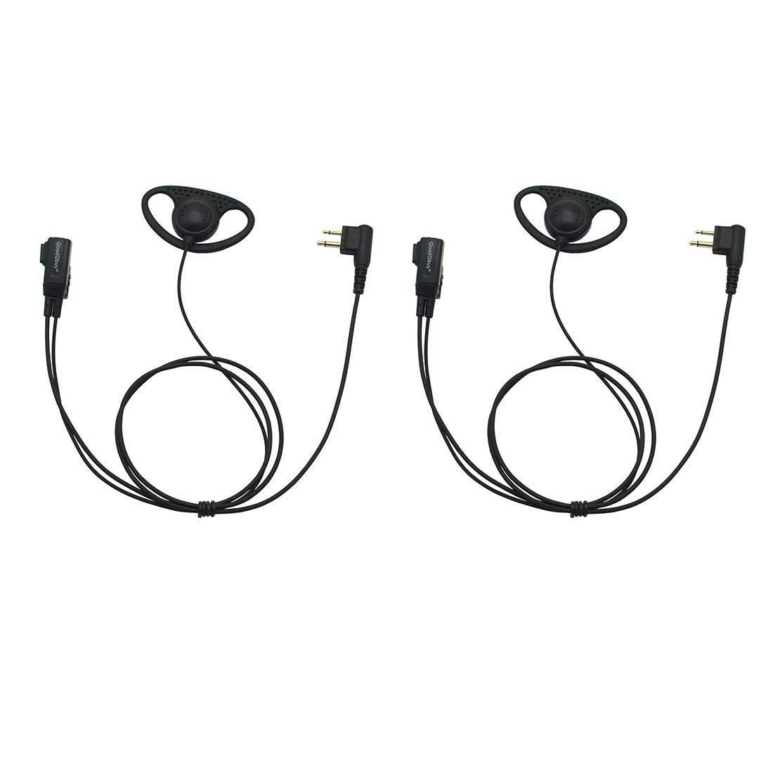 D Shape Clip Ear Headset Earpiece Ptt With Mic Is Compatible With Motorola Two Way Radio Cp200 Cls1410 Rmm2050 Gp300 Gp2000 Pr400 Cls1110 (2 Pcs)