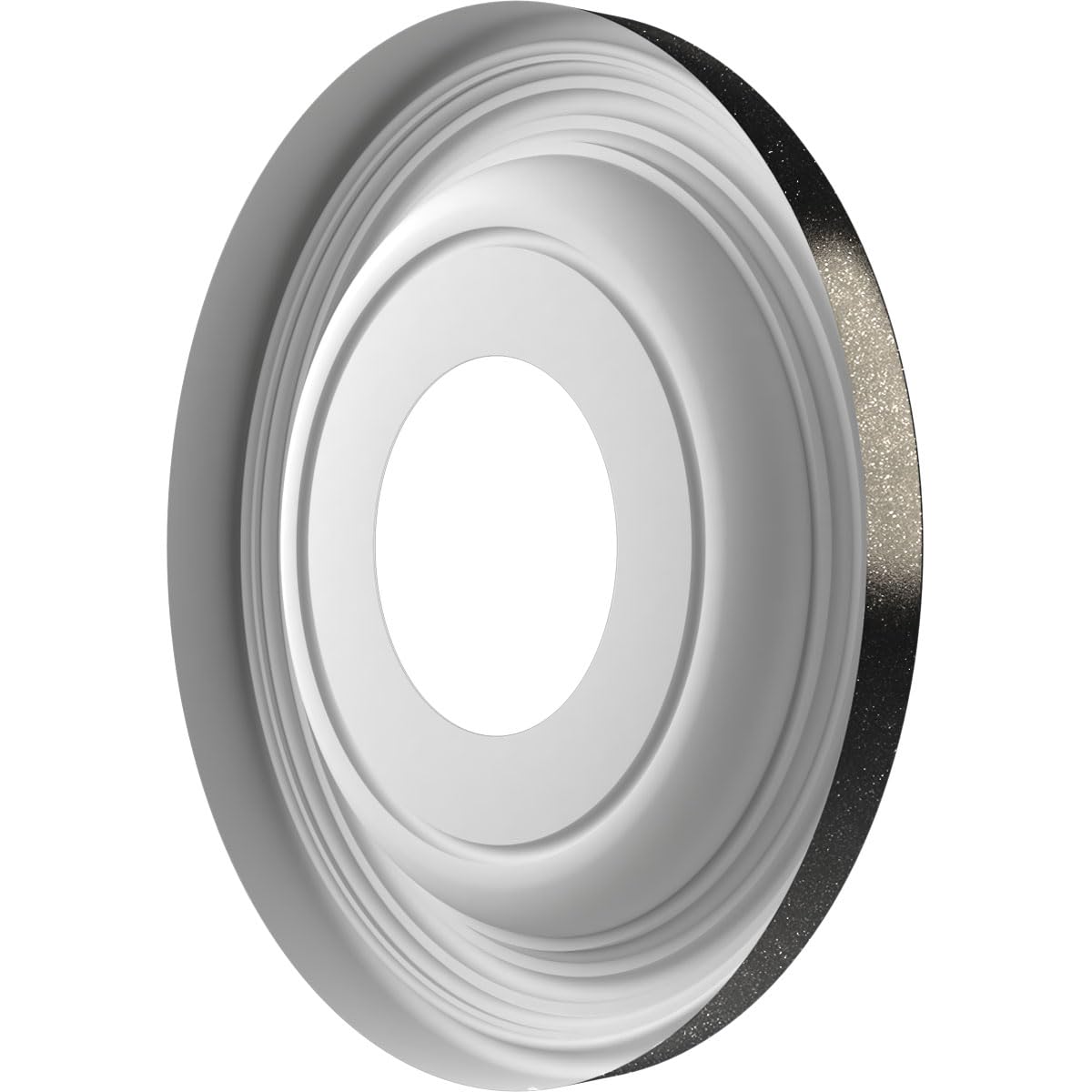 Ekena Millwork 10Od X 3 1/2Id X 1 1/8P Traditional Thermoformed Pvc Ceiling Medallion (Fits Canopies Up To 5 1/2), Textured Meta