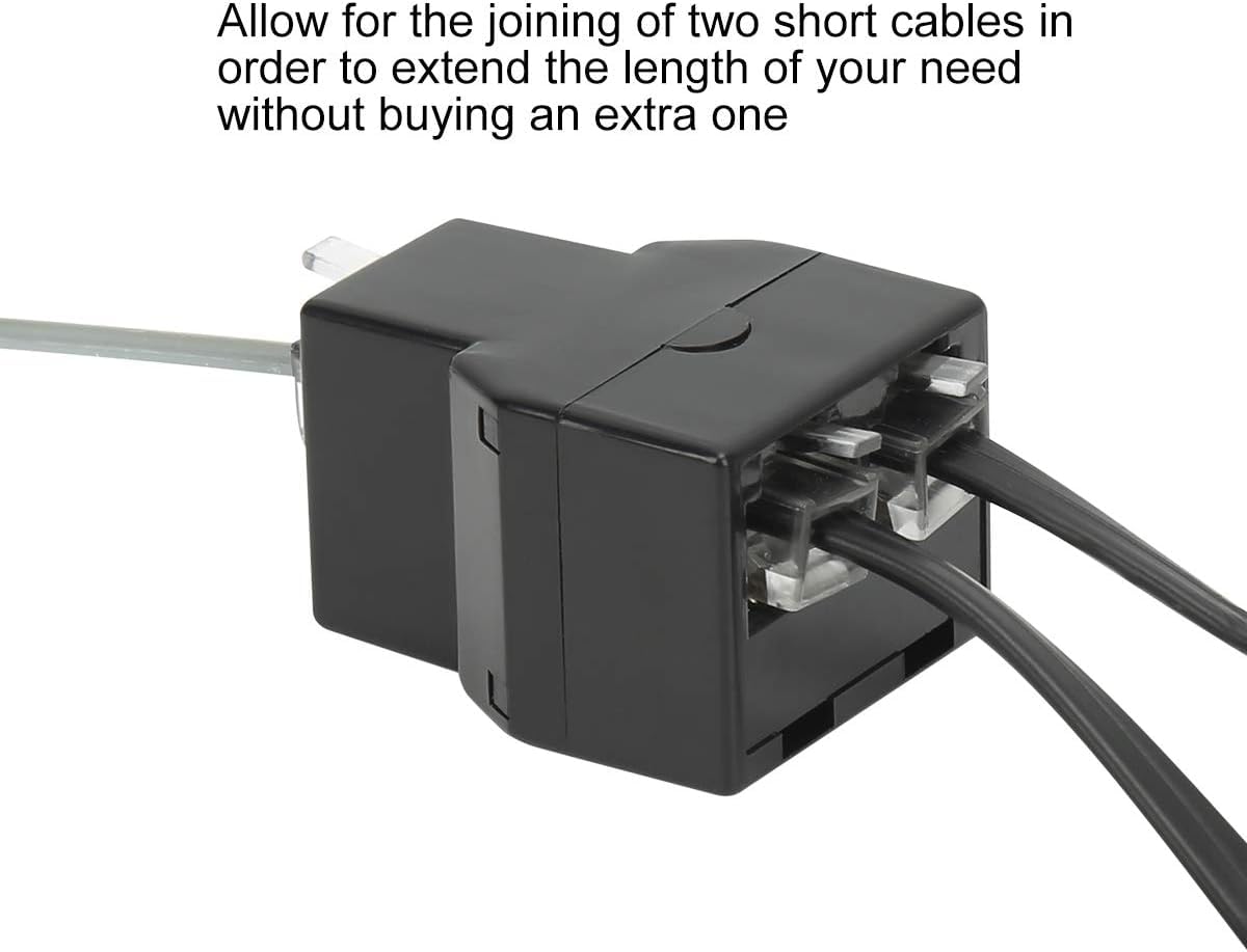Uvital Rj12 6P6C 3 Female Telephone Line Splitters, Phone Jack Splitter, Telephone Landline Cable Connector And Separator(Black,