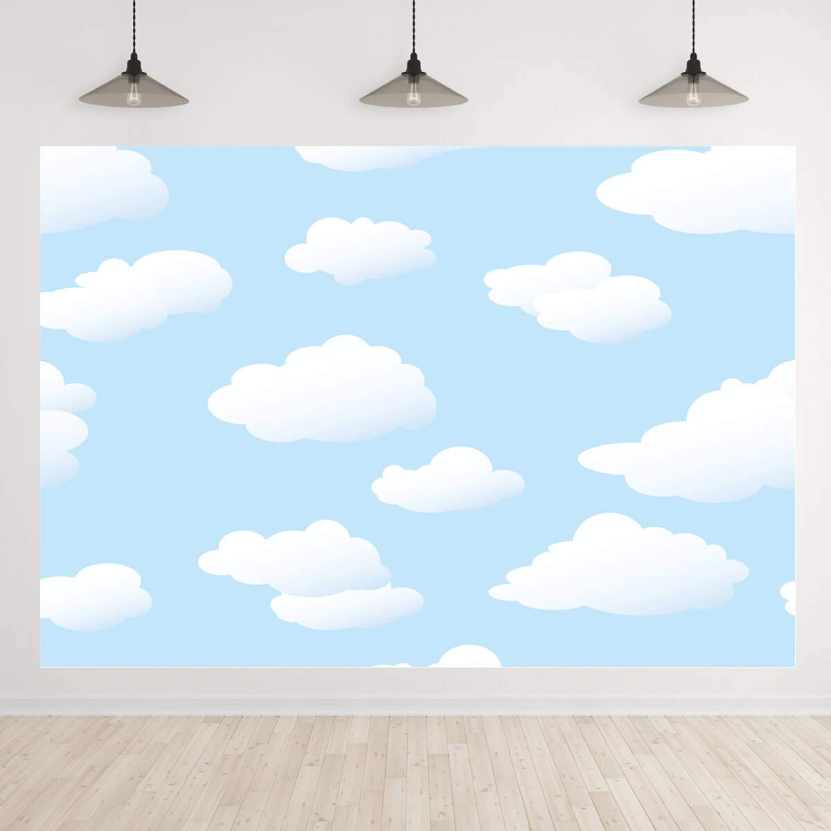 Blue Sky White Cloud Backdrop Birthday Party Backdrops Kids Photography Background Shooting Studio Props 10X7Ft