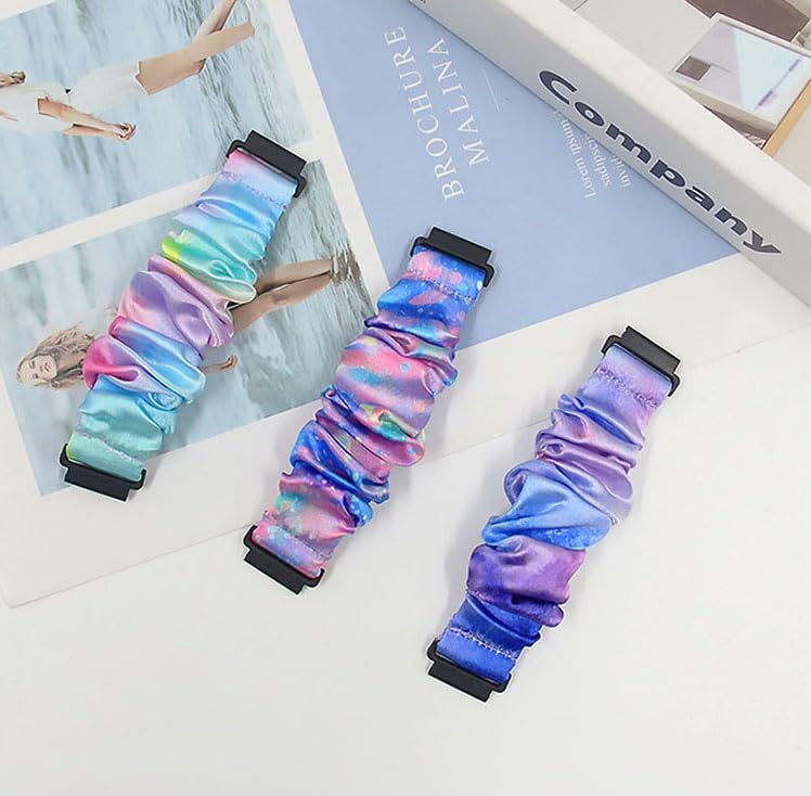 Xininyia Scrunchies Bands Compatible For Bark Smart Watch, Cute Printed Elastic Loop Bands Bracelet Strap Replacement