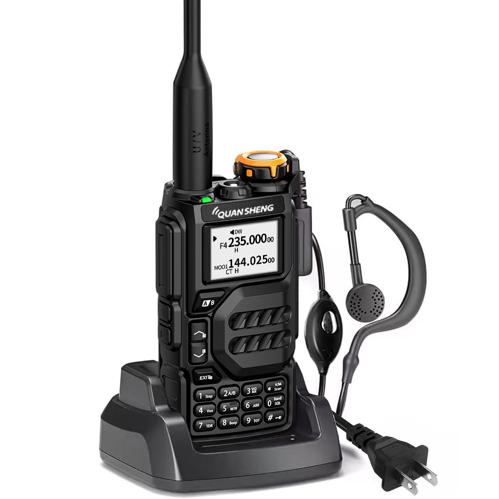 Quansheng Uvk5 Am/Fm/Dtmf Walkie Talkie 200 Channel Type C Charging Three Frequency Receiving Walkie Talkie Noaa Weather Forecas
