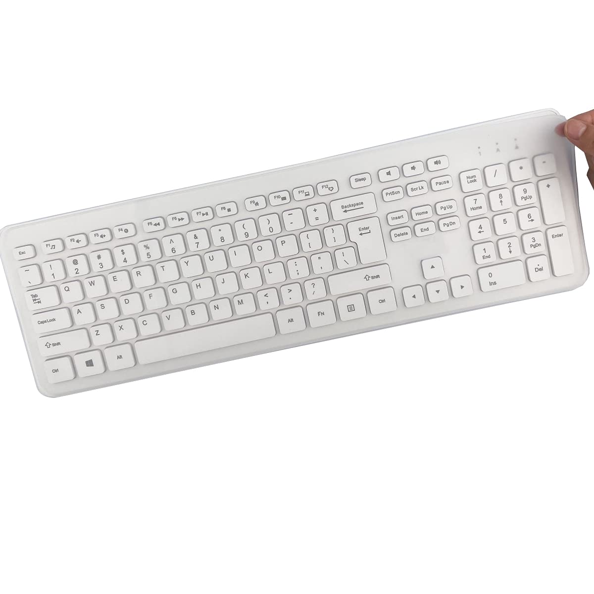 2 Pack Universal Keyboard Cover Skin Design For Standard Size Pc Computer Desktop Keyboards (Size: 17.52'' X 5.51'') Clear Water