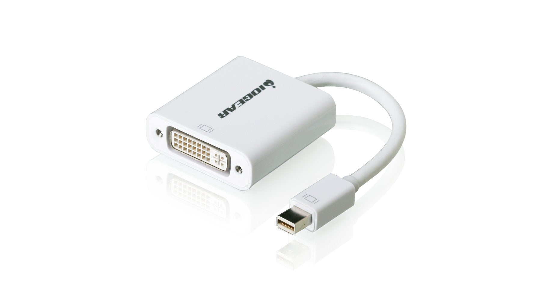 Iogear Mini Displayport (M) To Dvi (F) Adapter   Full Hd 1080P   Thunderbolt Compatible   Dvi 1.0 Up To 1.65Gbps   Macbook Air/P