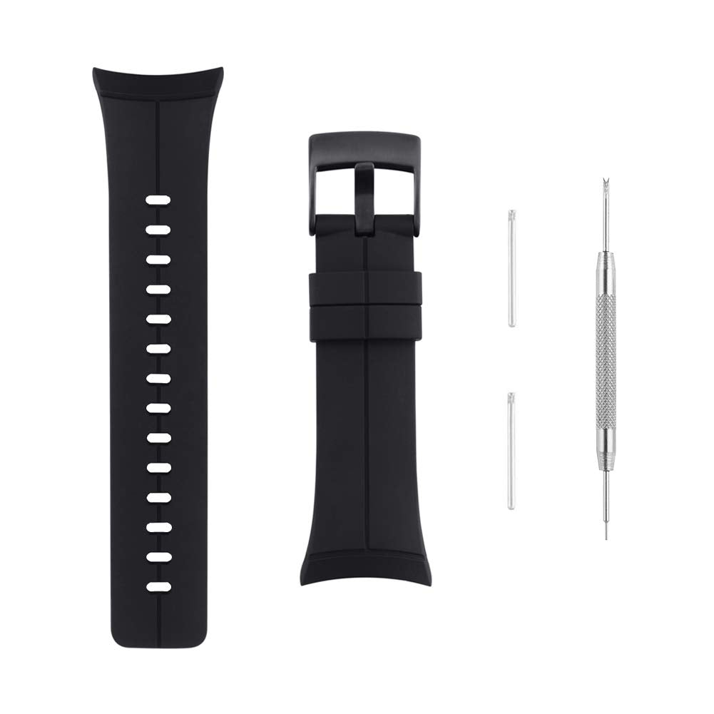 Sencato Watch Band Compatible With Suunto Spartan Ultra Hr, Classic Soft Rubber Replacement Wrist Strap For Suunto Spartan Ultra