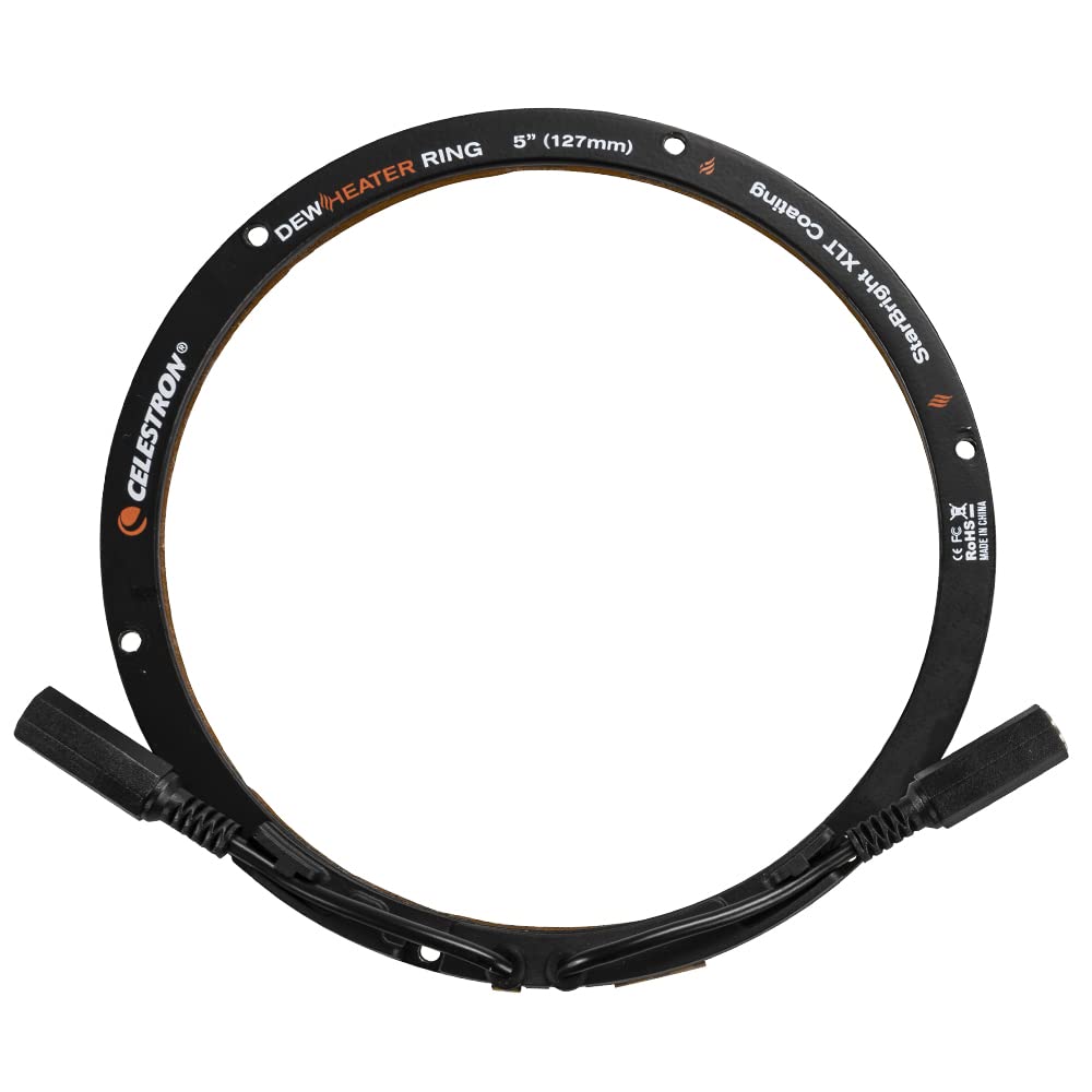 Celestron   Dew Heater Ring   Aluminum Dew Prevention   Compatible 5    Schmidt Cassegrain Telescope Black