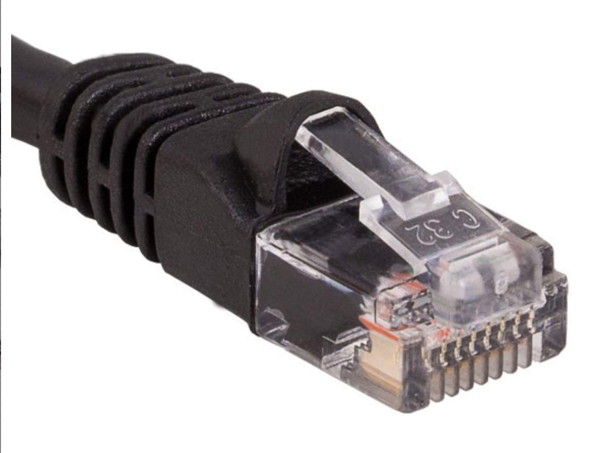 1 Foot Cat6 Ethernet Network Molded Boot Lan Rj45 Cable By Ebusinesscables (Black)