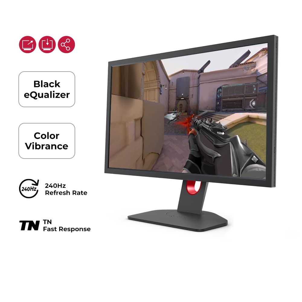 Benq Zowie Xl2540K 24.5 Inch 240Hz Gaming Monitor | Smaller Base | Flexible Height & Tilt Adjustment | Xl Setting To Share | Cus