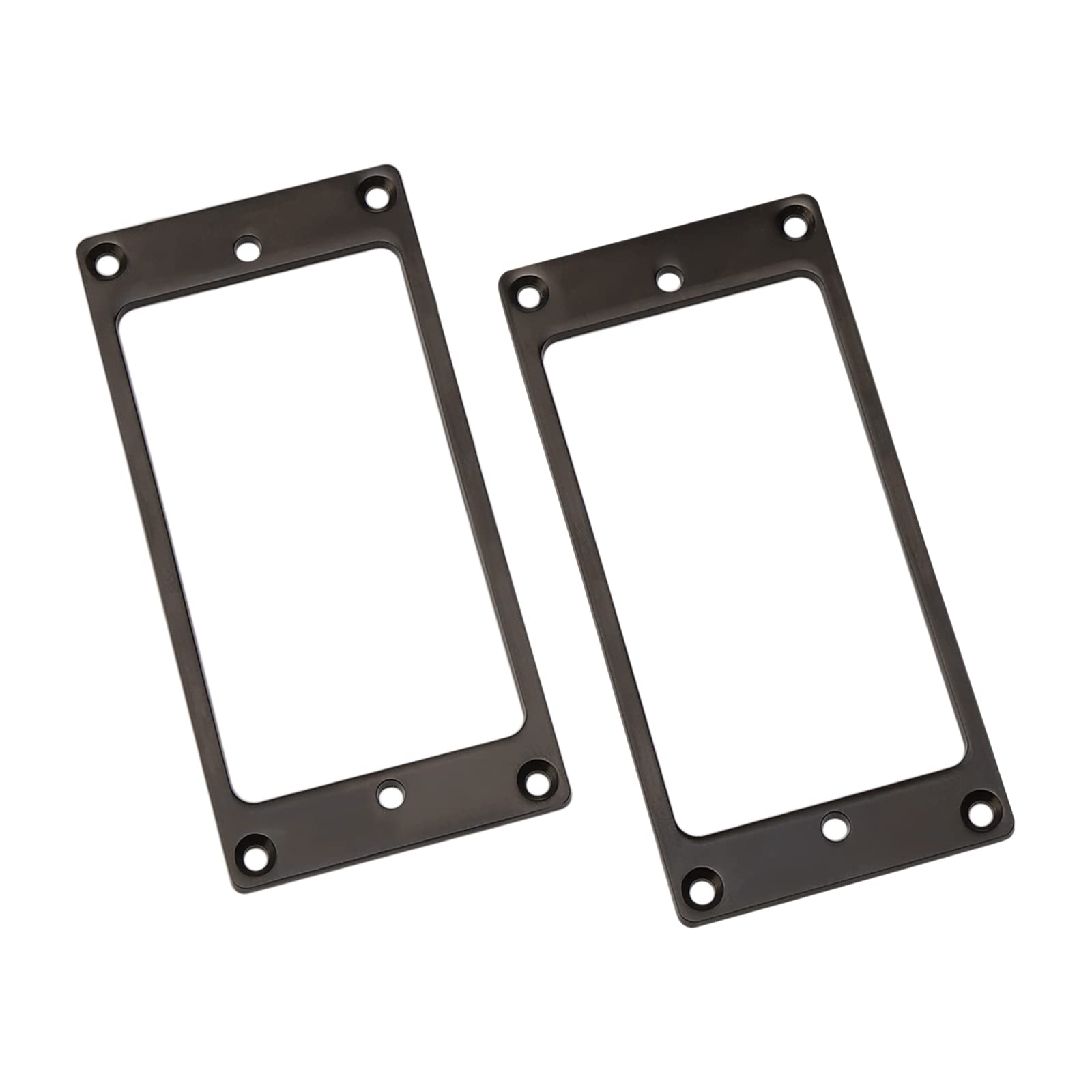 Metal Flat Electric Guitar Humbucker Pickup Ring, Frame Mounting Ring For Bridge Pickup Black, Pack Of 2