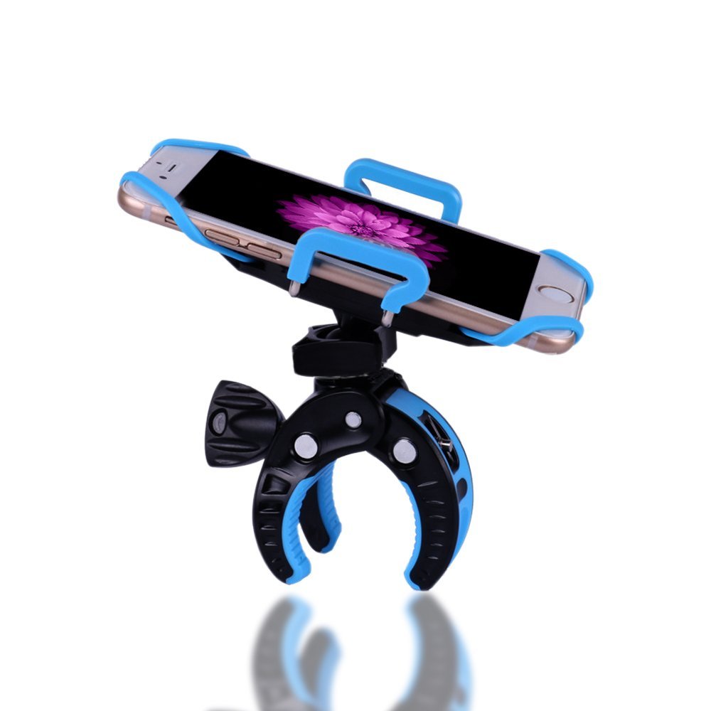 Ihens5 Bike Mount, Bike Phone Mount Motorcycle Baby Carriage Bicycle Cell Phone Holder Cradle With Rubber Strap 360 Degree Rotat