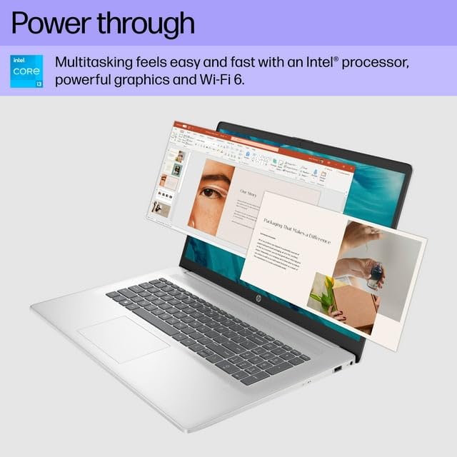 Hp 17.3 Fhd Laptop | Intel Core I3-N305 Processor | Intel Uhd Graphics | Fingerprint Reader | 16Gb Ram | 512Gb Ssd | Windows 11