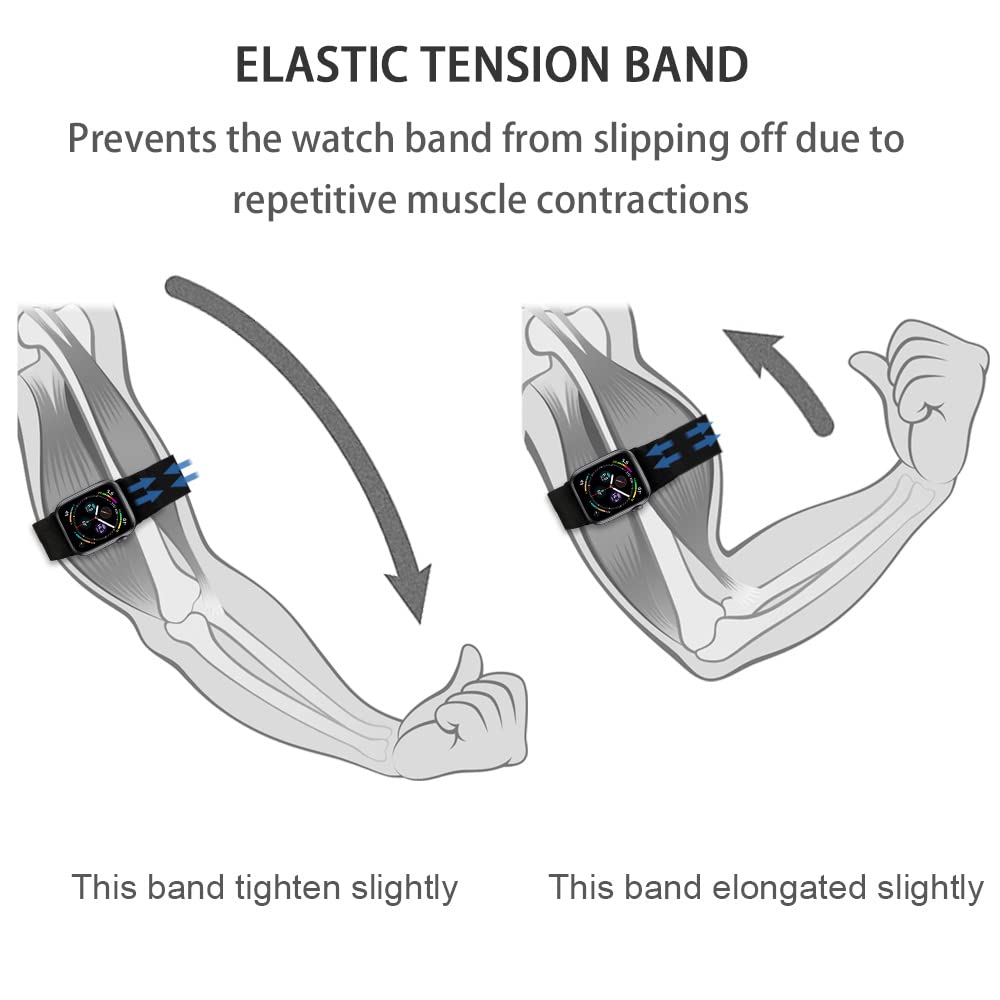 Ifcase Elastic Armband Compatible With Apple Watch 49Mm 45Mm 44Mm 42Mm Iwatch Series Ultra 8 7 6 Se 5 4 3 2 Strap, Sport Workout