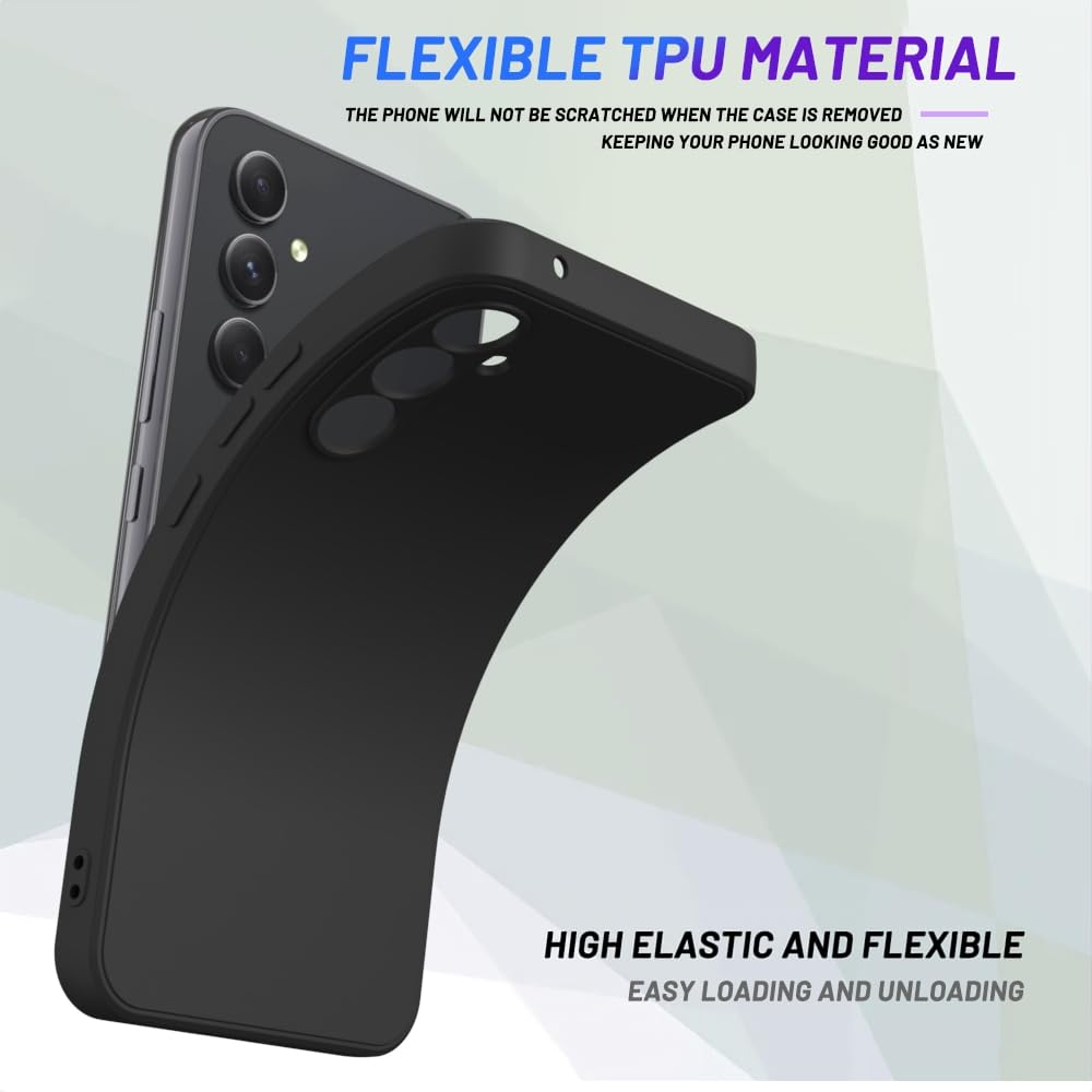 Wogroo For Samsung Galaxy A15 5G Case Black, Scratch Resistant With Soft Touch, Slim Thin Phone Cover For Samsung Galaxy A15 5G