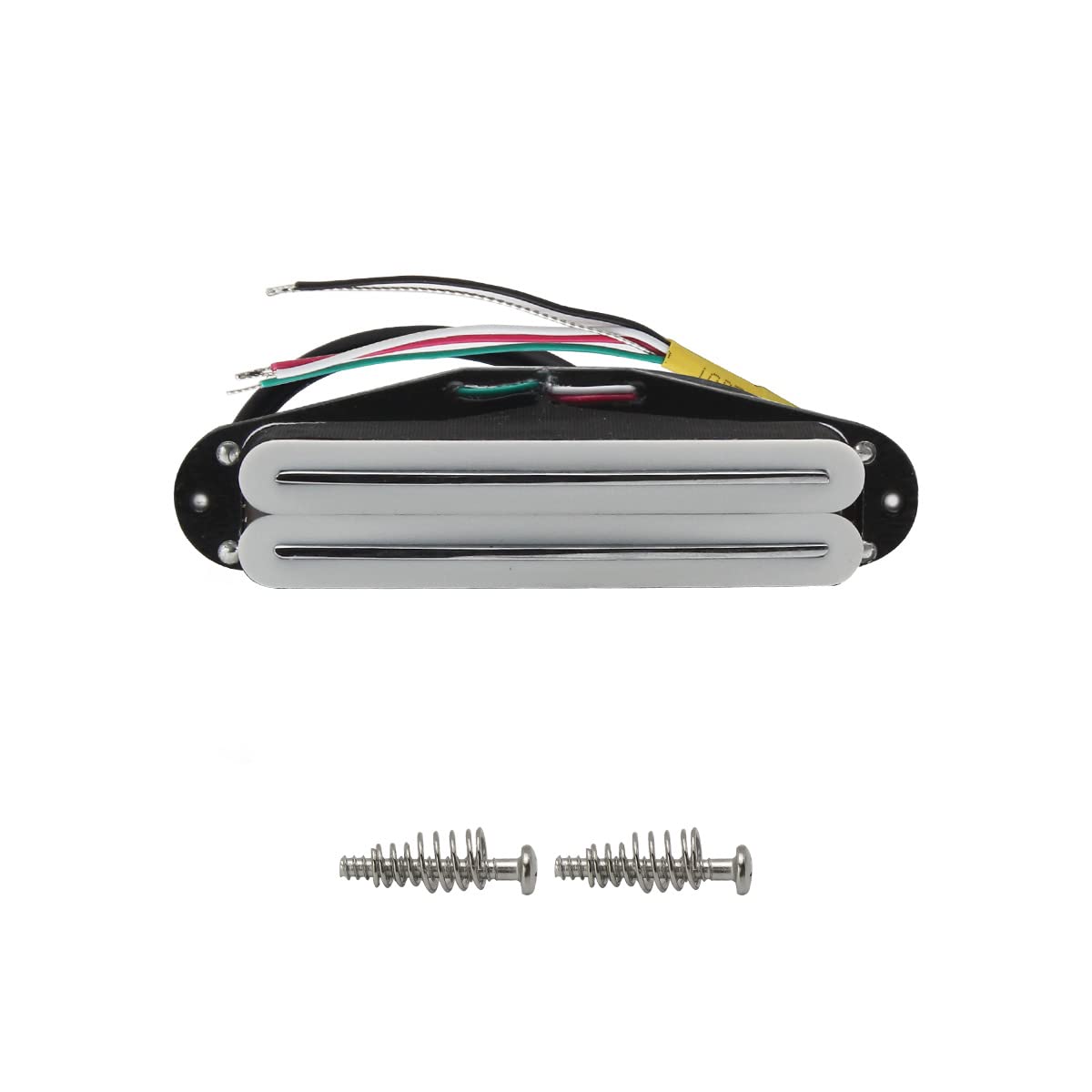 Fleor Alnico 5 Hot Dual Rail Humbucker Single Coil Sized Pickup 12 13K Humbucker Pickup, White