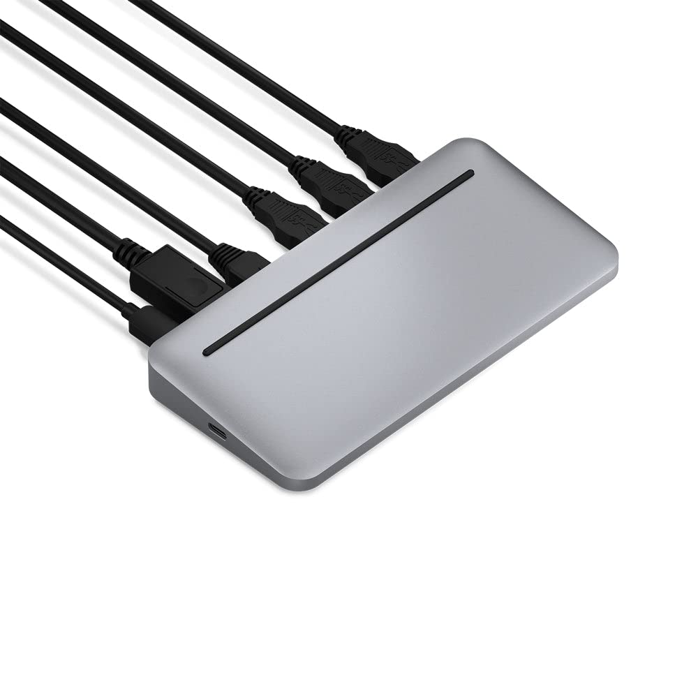 Brydge Stone Ii Usb Hub Docking Station | Compatible With Macos & Windows | Single 4K Display. Hdmi Output. Usb C Speeds. 7 Ports | (Space Grey), Brystone2