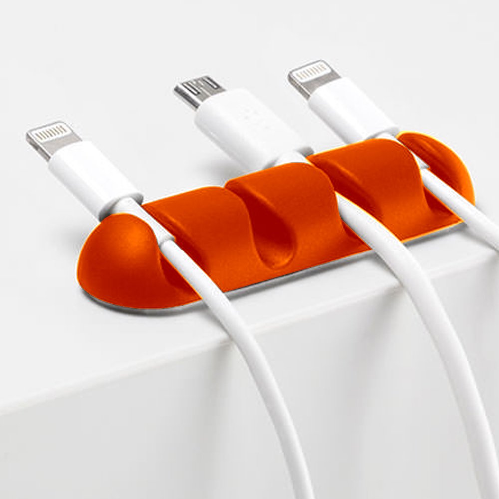 Mx Cable Protector Clips  2Pack Orange Cable Management Hooks For Desk, Tv, Car & Office  Cord Organizer, Cable Drop Straps, M