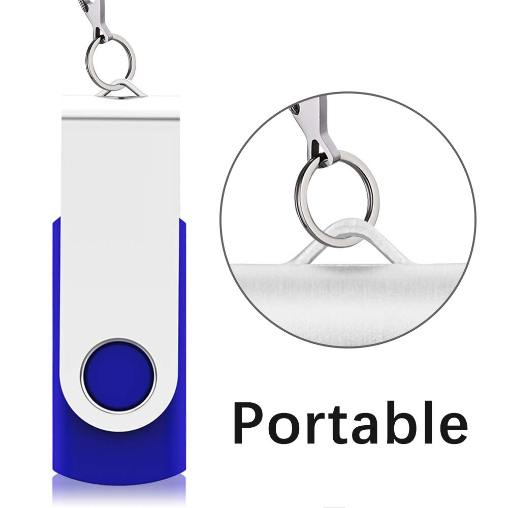 Raoyi 50 Pack 4Gb Usb Flash Drive, Usb 2.0 Memory Stick Bulk Thumb Drives Pen Drive Zip Drive Bundle Blue