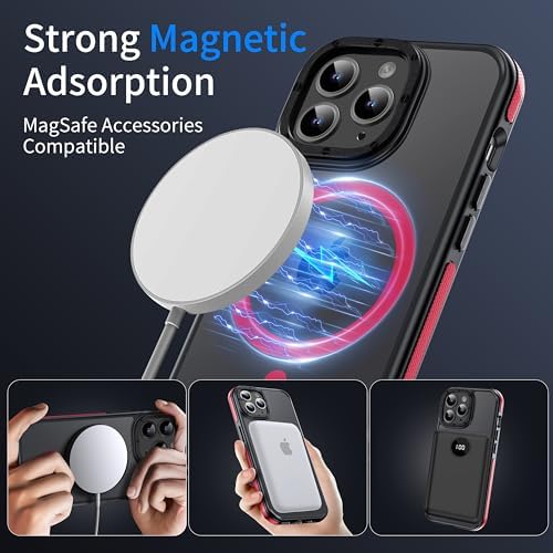 Yzoiko Strong Magnetic Case For Phone 13 Pro [10Ft Military Grade Protection] Compatible With Magnetic Shockproof Slim Thin Cove