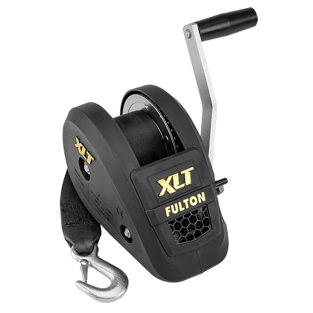 Fulton 142311 Xlt Boat Trailer Winch With 20 Foot Winch Strap With Hook, 1,500 Lbs. Capacity, Single-Speed Hand Crank Winch, 8 I,WBAUVB06WRTGLHG